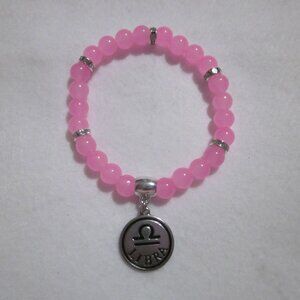 Pink Zodiac Charm Libra Bracelet.